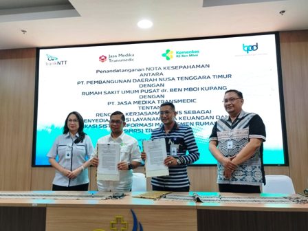 Bank NTT dan RSUP dr Ben Mboi KupangTandatangan Nota Kesepahaman Dengan PT Jasa Transmedic Untuk Penerapan SIMRS