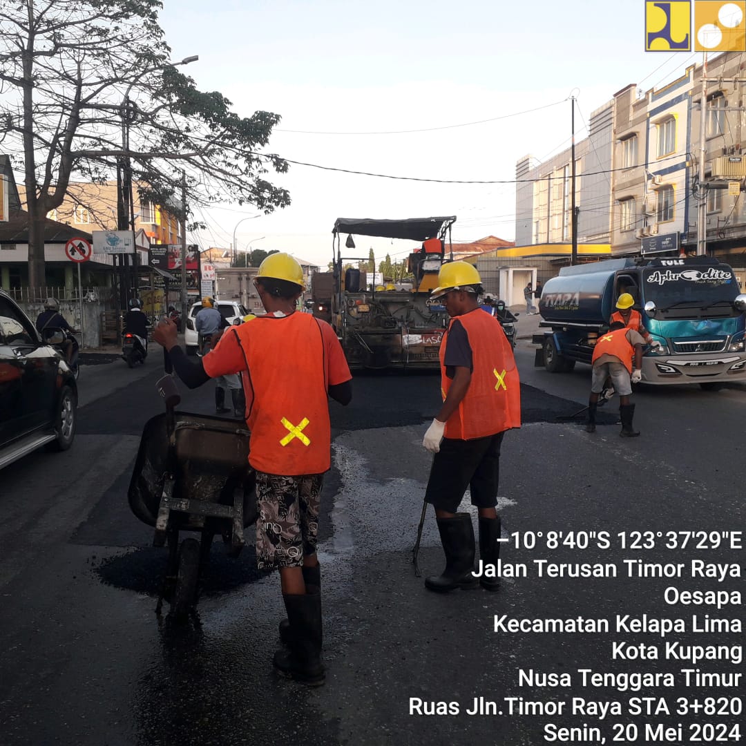 Realisasi Fisik Preservasi Jalan Nasional di Kota Kupang Hingga Bulan Juli 2024 Sudah Mencapai 70 Persen